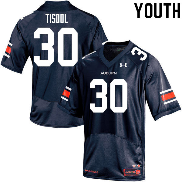 Youth #30 Desmond Tisdol Auburn Tigers College Football Jerseys Sale-Navy